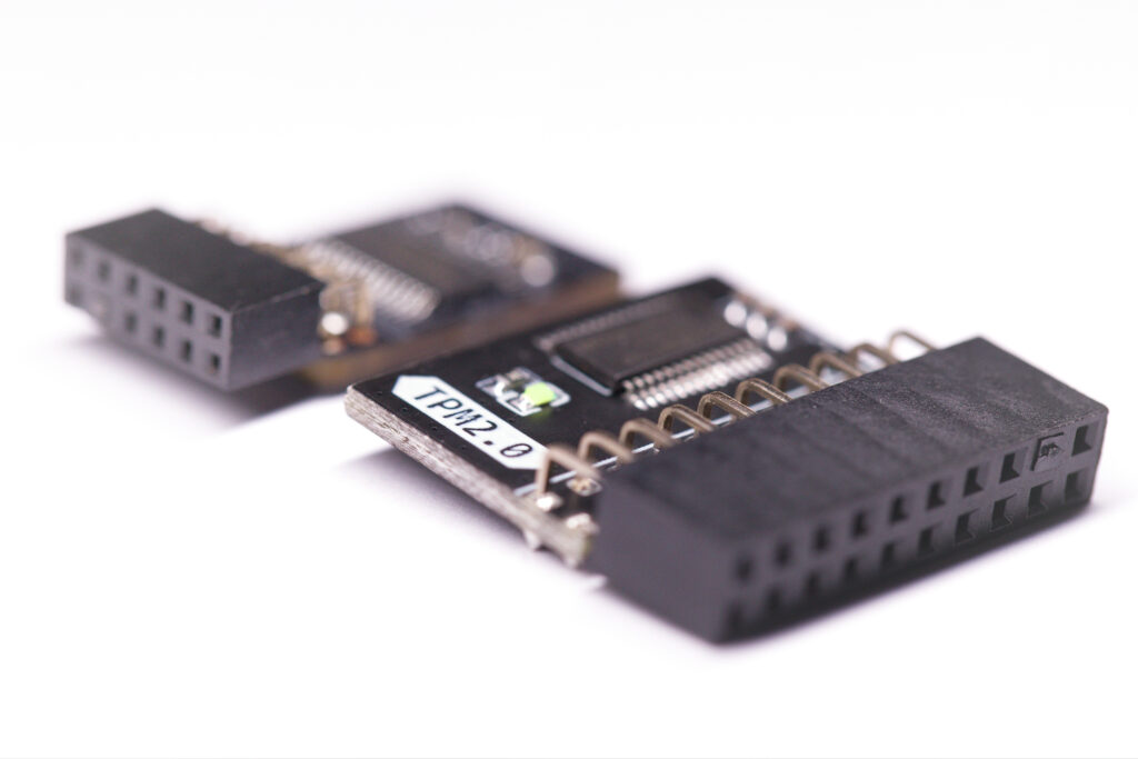 TPM 2.0 security chip modules used for Windows 11 compatibility.